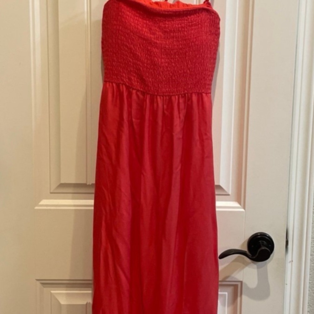 NWT Soma weekend Convertible Maxi Dress Red Small - Picture 3 of 7